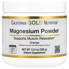 California Gold Nutrition Magnesium Powder Drink, Orange Flavor – 13.4 oz (380 g)