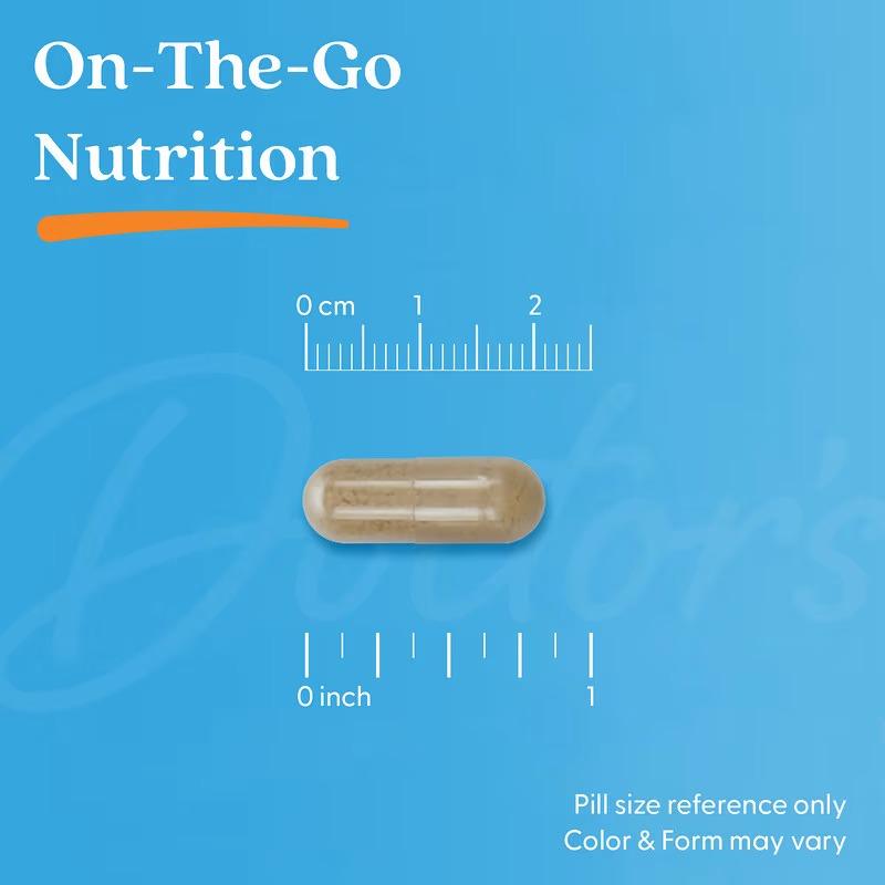 Trans-Resveratrol veggie capsule for size reference, beige capsule