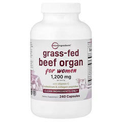 Micro Ingredients, Grass-Fed Beef Organ, For Women, 240 Capsules