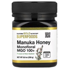 California Gold Nutrition Manuka Honey MGO 100+ Monofloral – 8.8 oz (250 g) Pure Premium Superfood Honey