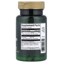Dietary supplement bottle with Supplement Facts label, zinc carnosine, 60 capsules