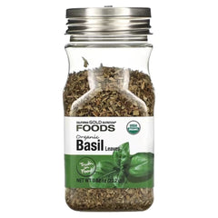 California Gold Nutrition Organic Basil Leaves, 0.82 oz (23.2 g) – Certified Organic Dried Basil Herb