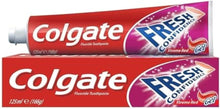 Colgate Fresh Confidence toothpaste gel in red tube with flip-top cap, 125 ml