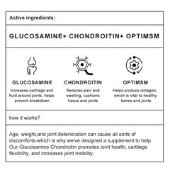 Alxfresh Glucosamine Chondroitin with MSM Turmeric Vitamin D for Bone, Absorption Calcium, Immune System Support Supplement