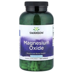 Swanson Vitamins Magnesium Oxide, 200 mg, 500 Capsules