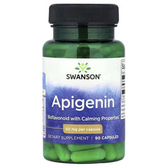 Swanson Vitamins Apigenin 50 mg – 90 Capsules | Plant Flavonoid Supplement for Relaxation, Sleep & Antioxidant Support