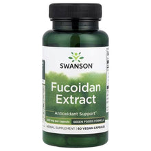 Swanson Fucoidan Extract supplement bottle, 500 mg, 60 vegan capsules