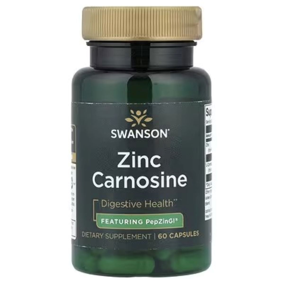 Swanson Vitamins Zinc Carnosine – 60 Capsules | Zinc & Digestive Wellness Supplement