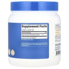 Nutricost betaine anhydrous supplement bottle, supplement facts and servings label