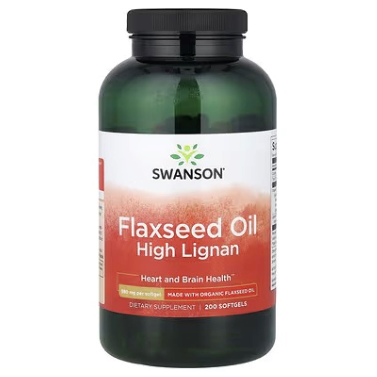 Swanson Vitamins Flaxseed Oil High Lignan, 200 Softgels