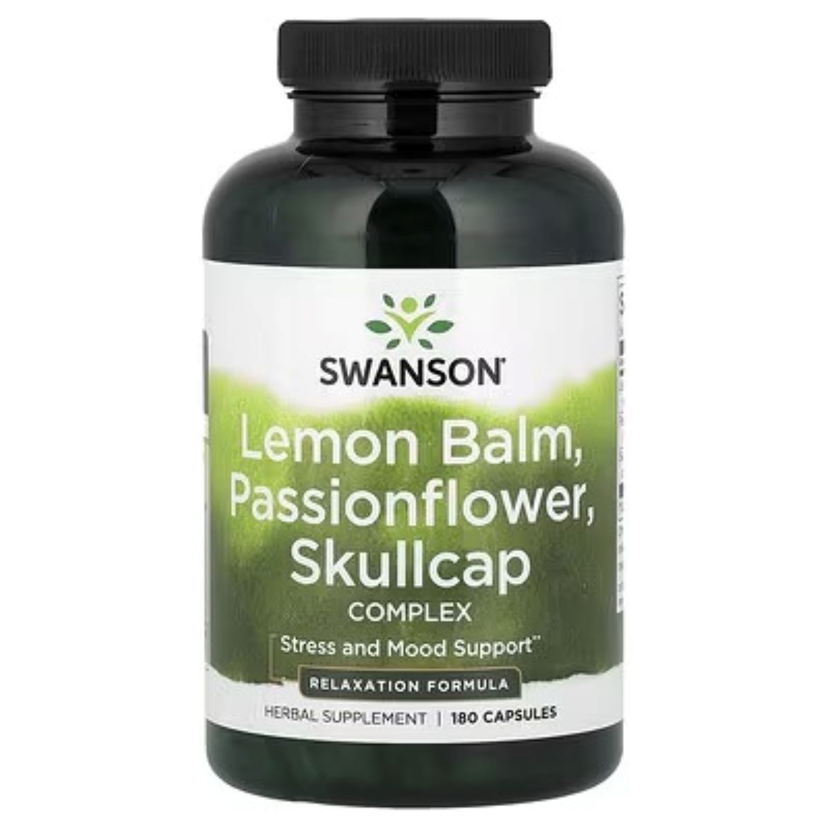 Swanson Lemon Balm, Passionflower & Skullcap Complex – 180 Capsules