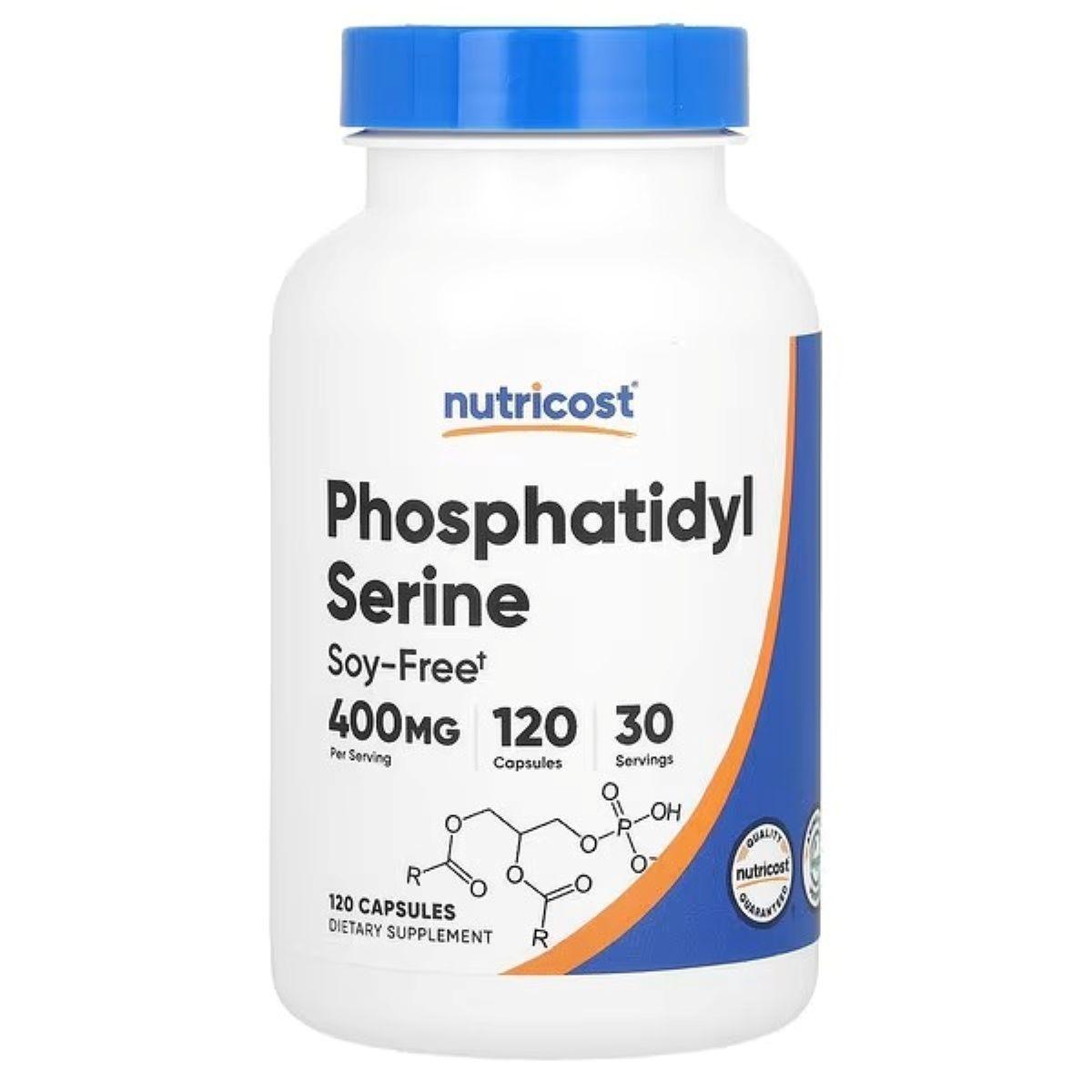 Nutricost Phosphatidyl Serine supplement bottle with blue cap and front label