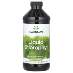 Swanson Vitamins Liquid Chlorophyll 100 mg – 16 fl oz (473 ml) | Liquid Chlorophyll Supplement for Daily Wellness & Antioxidant Support