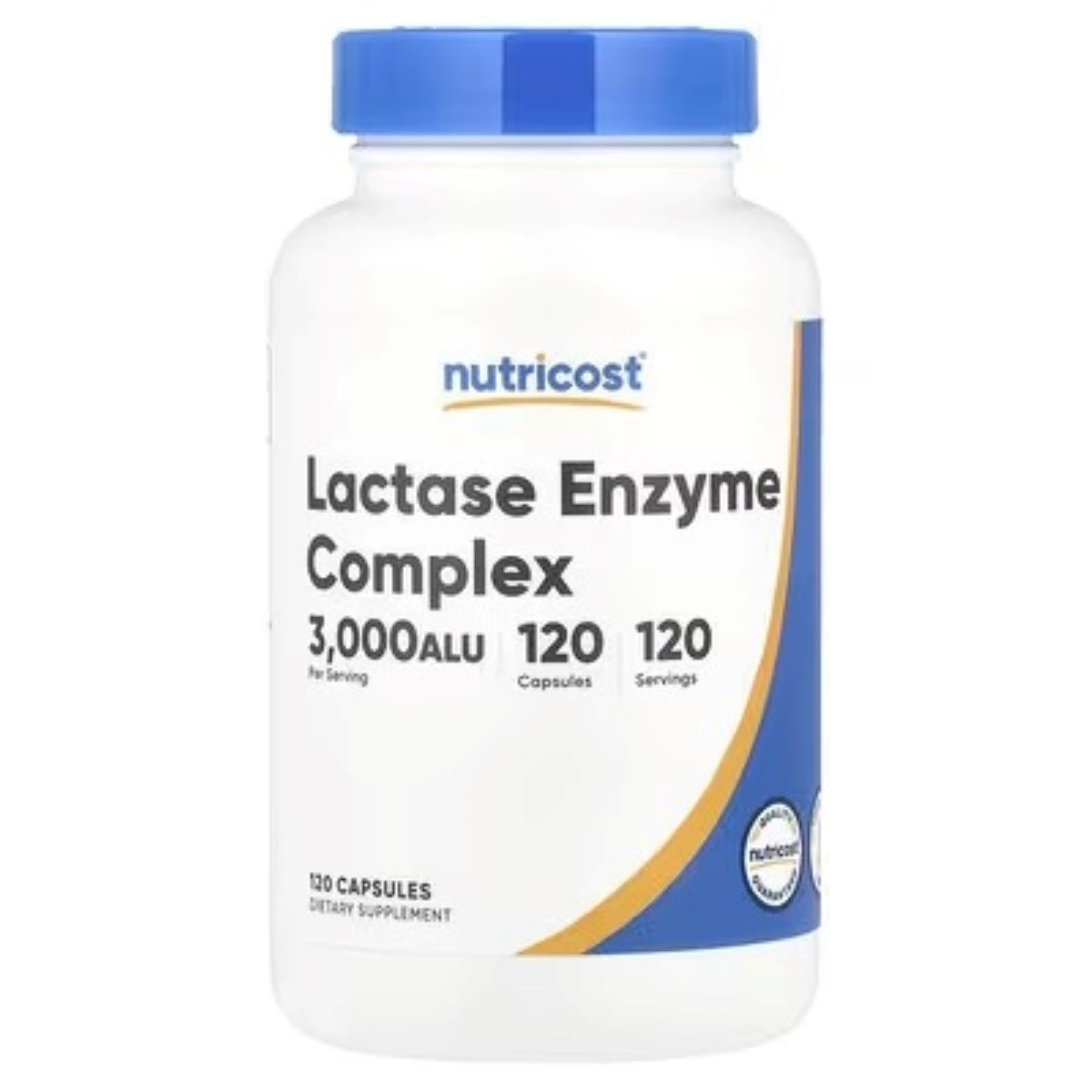 Nutricost Lactase Enzyme Complex 3,000 ALU – 120 Capsules | Digestive Enzyme Supplement