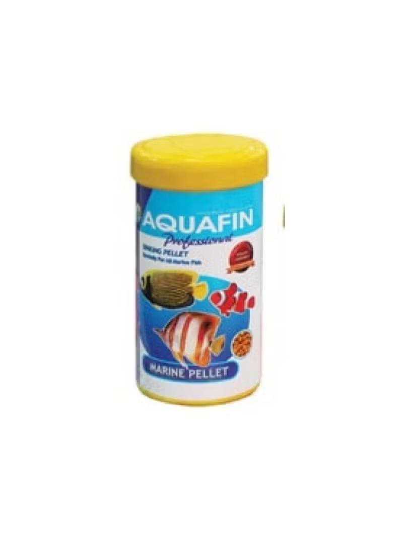 Aquafin marine pellet jar with yellow screw cap, 130g