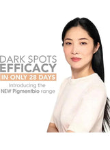 Brightening face wash promotional image with woman portrait wearing light top