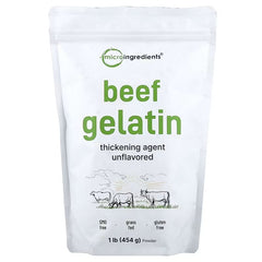 Micro Ingredients, Beef Gelatine Powder, Unflavoured, 1 lb (454 g)