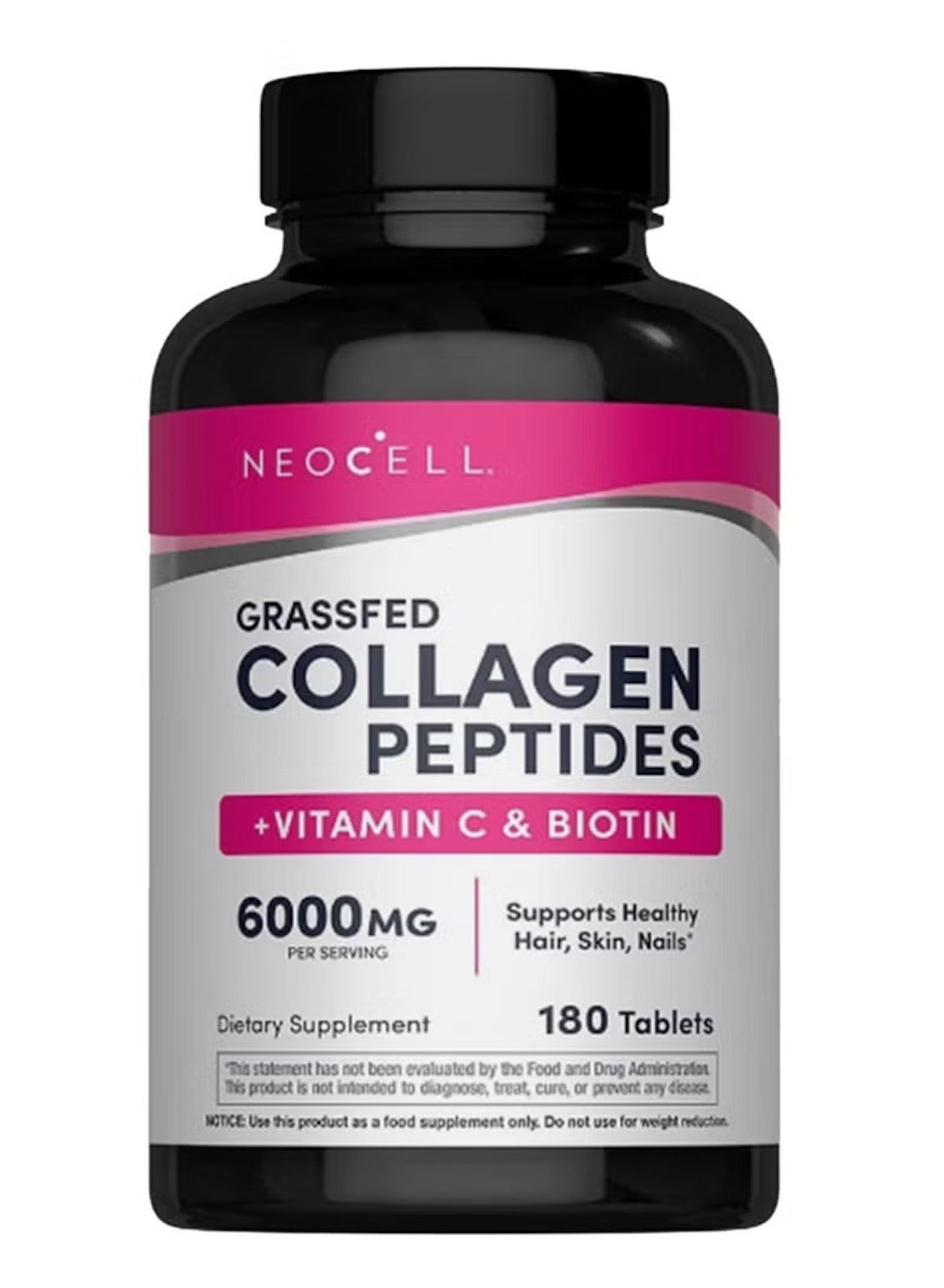 NeoCell Grass-Fed Collagen + Vitamin C & Biotin – 180 Tablets (Packaging May Vary)