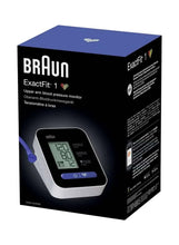 Braun ExactFit 1 upper arm blood pressure monitor retail box