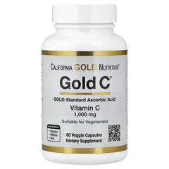 California Gold Nutrition Gold C® Vitamin C 500mg & 1000mg – USP Grade, 240 Veggie Capsules | Immune Support & Antioxidant Supplement