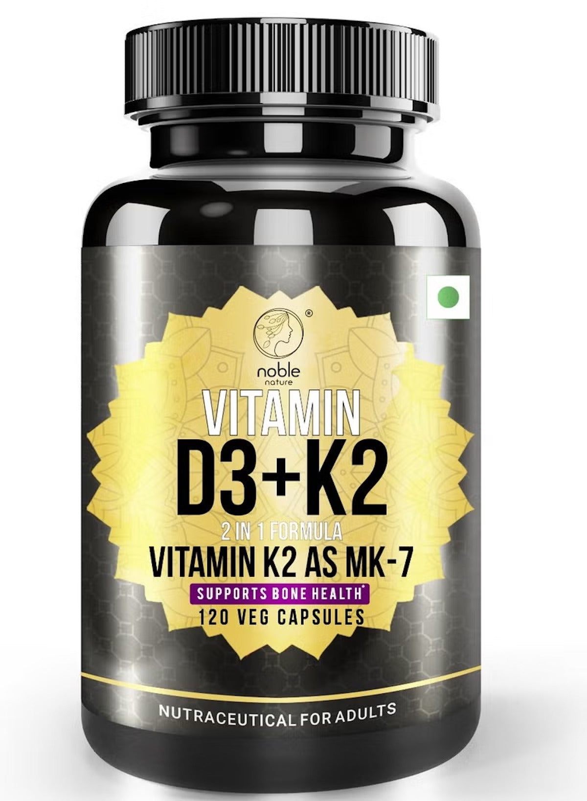 Vitamin D3 + K2 (MK7) | 2-in-1 Formula for Bone, Heart & Immune Health | 4000 IU D3 | 120 Veg Capsules