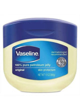 Vaseline petroleum jelly jar, blue lid, original skin protectant label