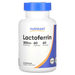 Nutricost Lactoferrin 300 mg – 60 Capsules | Immune & Iron Support Supplement