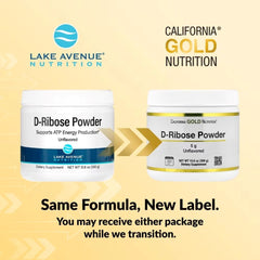 California Gold Nutrition D-Ribose Powder (Unflavoured) – 10.6 oz (300 g)
