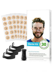 Pack of 30 Magnetic Nasal Strips for Snoring Reduction & Improved Airflow | Anti-Snore Sleep Aid | Instant Nasal Congestion Relief