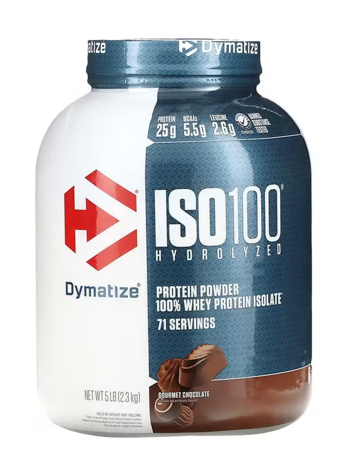 Dymatize ISO 100 Whey Protein – Gourmet Chocolate, 5 lb (2.3 kg), 71 Servings
