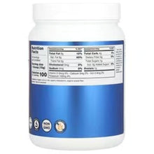 Coconut milk powder jar back label with nutrition facts and ingredients