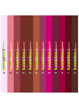 NYX Fat Oil Slick Click lip balm shade assortment, multiple colored tubes in a row