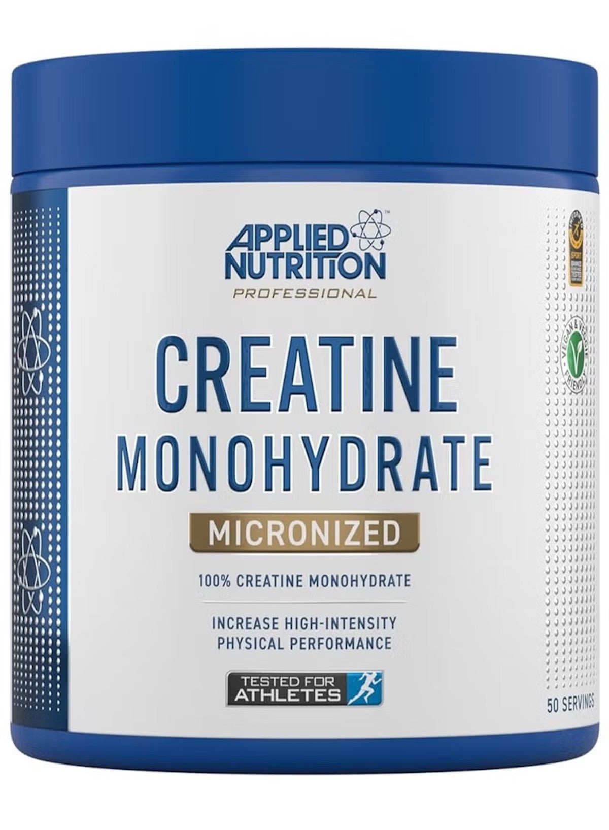 Applied Nutrition Creatine Monohydrate Micronized Powder 250g | Unflavored | Enhances Strength, Power & Endurance | 50 Servings