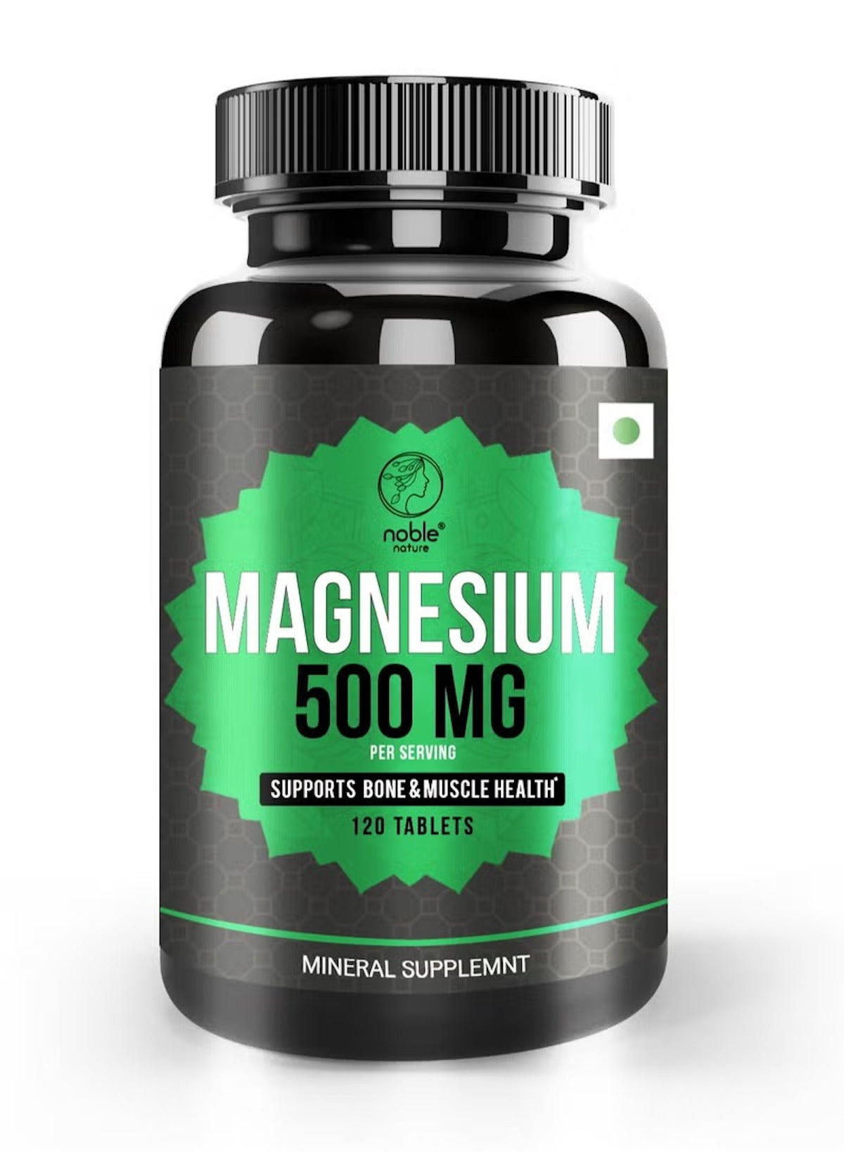 Magnesium 500 mg per Serving – Supports Bone and Muscle Health – 120 Tablets