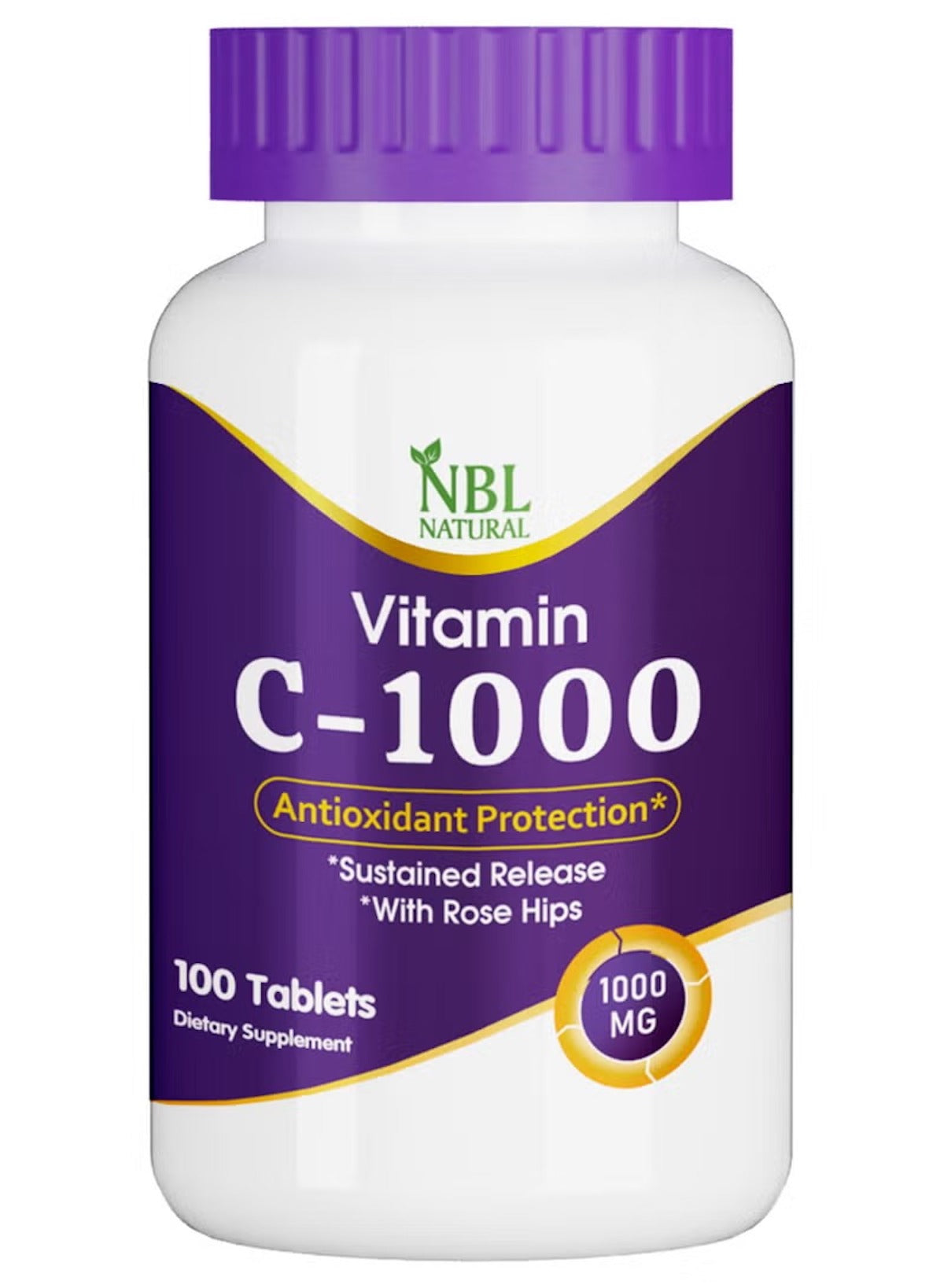 Vitamin C 1000 mg Sustained Release with Rose Hip | Antioxidant & Immune Support – 100 Tablets