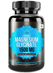 Chelated Magnesium Glycinate 1500MG per Serving – 120 Veg Tablets – Supports Bone, Muscle & Nerve Health