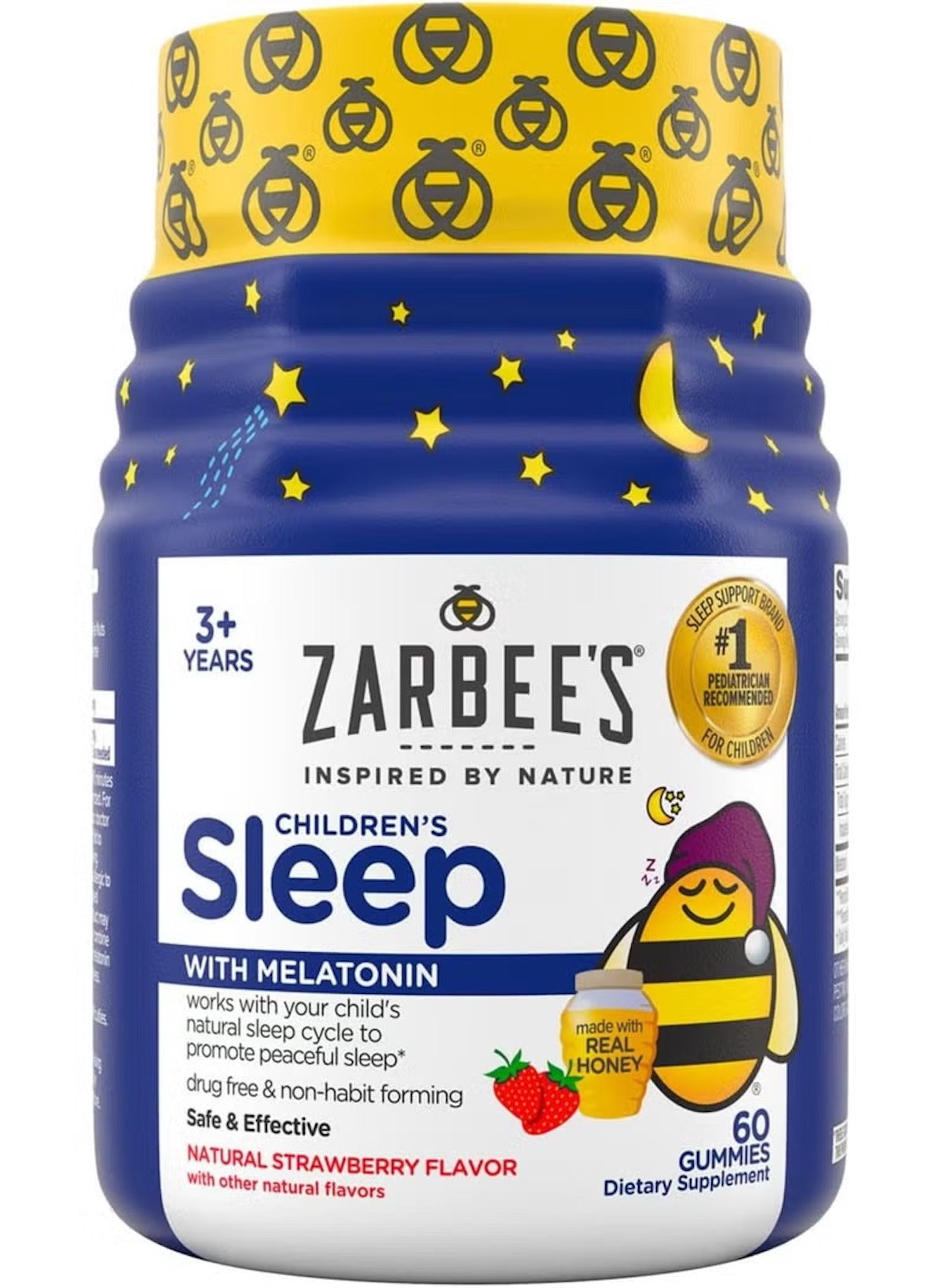 Children's Sleep Gummies with Melatonin, Strawberry Flavor, 60 Gummies