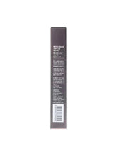 Black mascara box with back label text and barcode