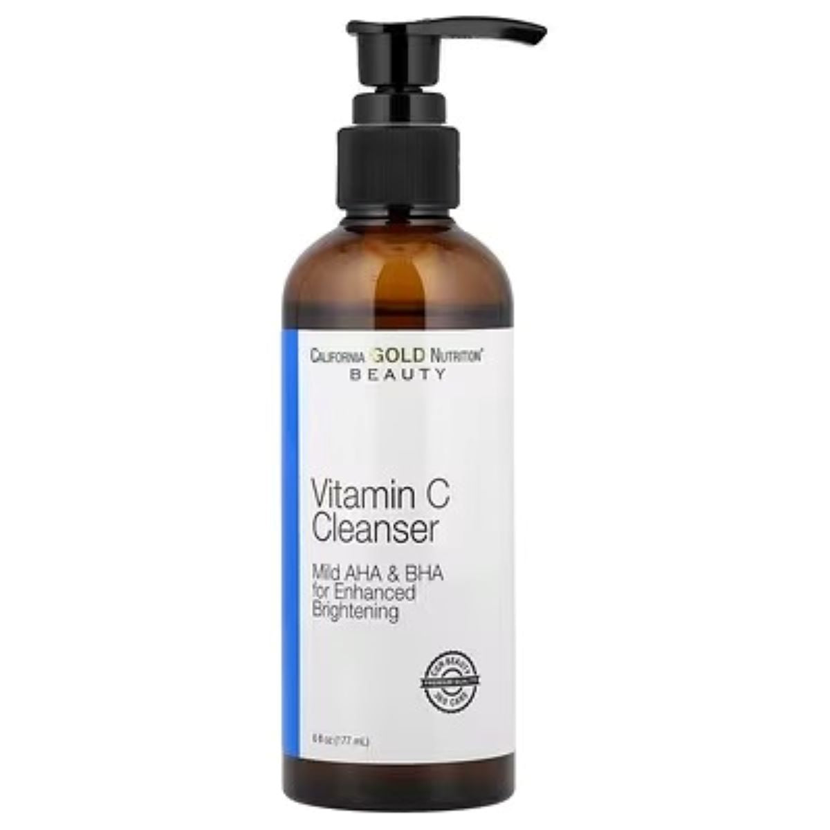 California Gold Nutrition Vitamin C Cleanser – Brightening Gel Face Wash, Gentle Daily Cleanser, 6 fl oz (177 ml)