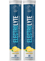 Electrolyte Effervescent Tablets – Lemon Flavor | Hydration Support with Sodium, Potassium, Magnesium, Calcium, Vitamin C, B6, B12 & Zinc | Sugar-Free, Vegan, Keto-Friendly (20x2 / 40 Tablets)