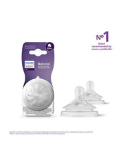 Philips Avent Natural Response Baby Feeding Bottle Teat T5 | Pack of 2 | No.1 Brand Recommended by Moms Worldwide