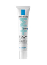La Roche-Posay Effaclar Duo+M treatment cream tube, white with blue label