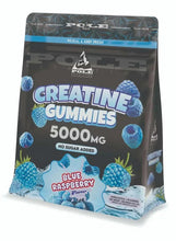 Creatine gummies pouch, 5000 mg, blue raspberry, sugar-free, 60 gummies