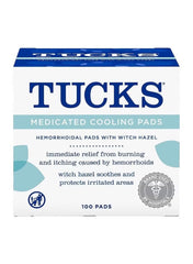 Medicated Cooling Pads – 100 Count | Gentle Cleansing & Hemorrhoid Relief | Packaging May Vary