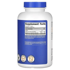 Calcium & Magnesium supplement bottle back label with Supplement Facts and GMP icons