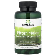 Bitter melon supplement bottle with black cap and label featuring Momordicin