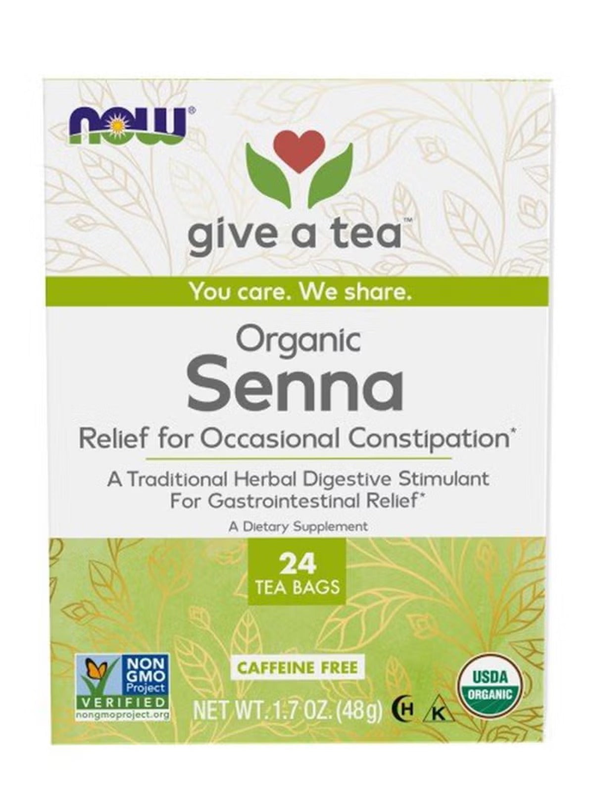 Senna Tea for Occasional Constipation | Natural Herbal Laxative | Supports Detox & Bowel Health | 24 Tea Bags