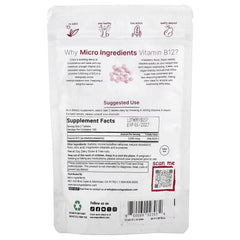 Micro Ingredients, Vitamin B12 Methylcobalamin, Strawberry, 240 Chewable Tablets (2,500 mcg per Tablet)