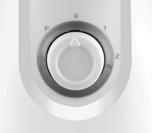 White blender control dial with settings O, P, 1 and 2