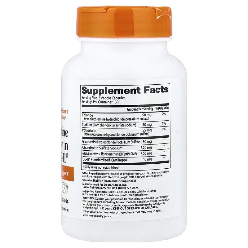 White supplement bottle back label with Supplement Facts table